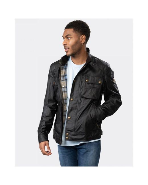 Belstaff Black Racemaster Wax Jacket for men