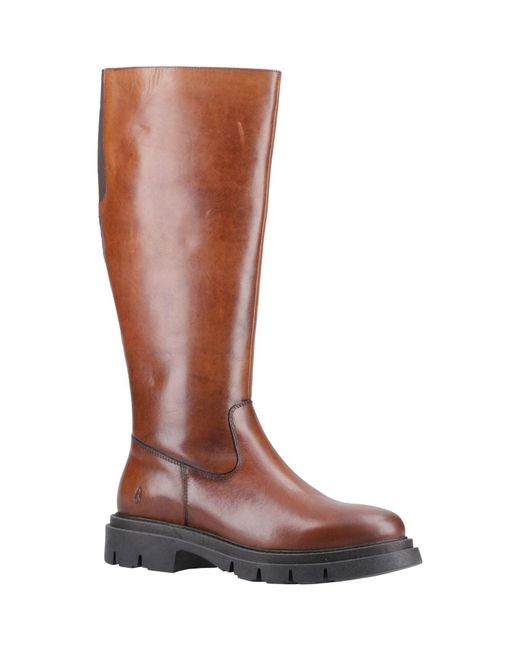 Hush Puppies Rowan Leren Vrouwen Bruin Laarzen in het Brown