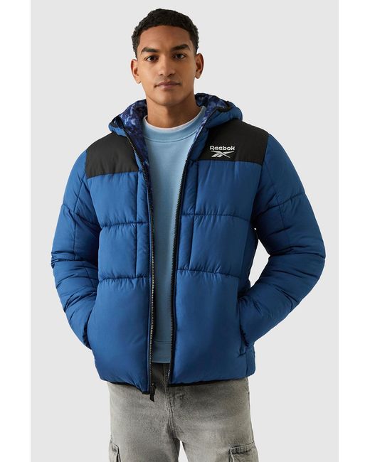 Reebok Blue Reversible Puffer for men