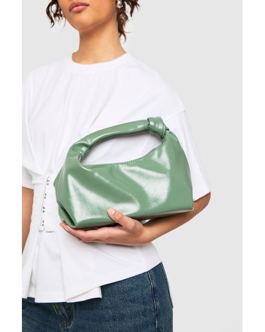 Boohoo Gray Knot Handle Grab Bag