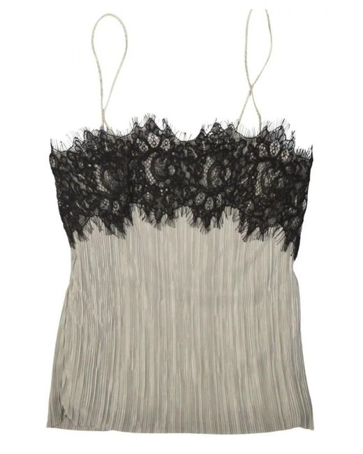 Secret Label White Urban Outfitters Eyelash Lace Trim Cami Top