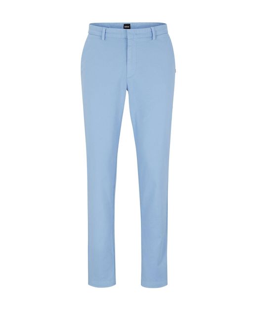 Boss Blue Kaito 1 Cotton Trousers Open for men