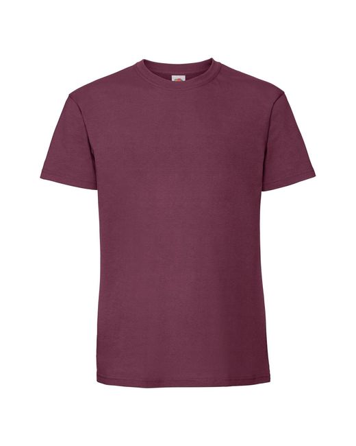 Fruit Of The Loom Purple Ringspun Premium T-Shirt for men