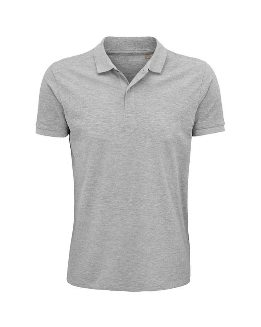Sol's Gray Planet Pique Organic Polo Shirt Marl) for men