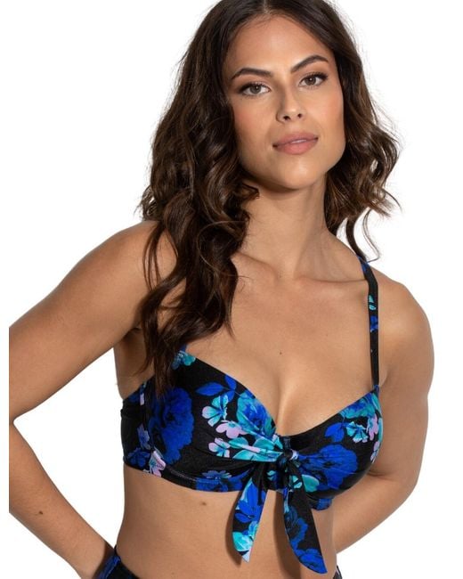 Pour Moi Blue 29705 Portofino Underwired Padded Bikini Top