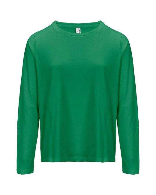 Sol's Green Ladies Monarch Long-Sleeved T-Shirt (Kelly)