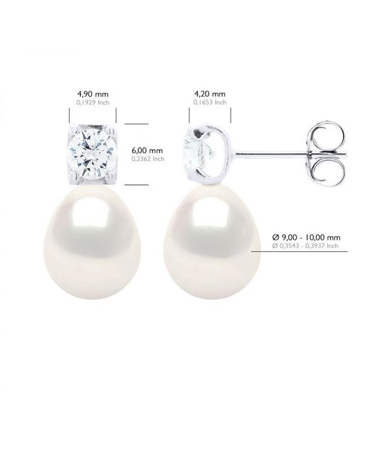 Ateliers Saint Germain White Earrings Solitaire Cubic Zirconia Diameter 4,50 Mm