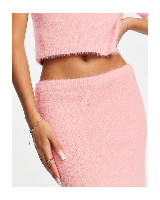 Miss Selfridge Pink Lash Mini Skirt Co-Ord
