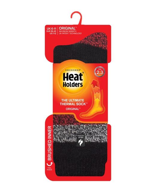 Heat Holders Black Extra Thick Thermal Socks For Winter for men