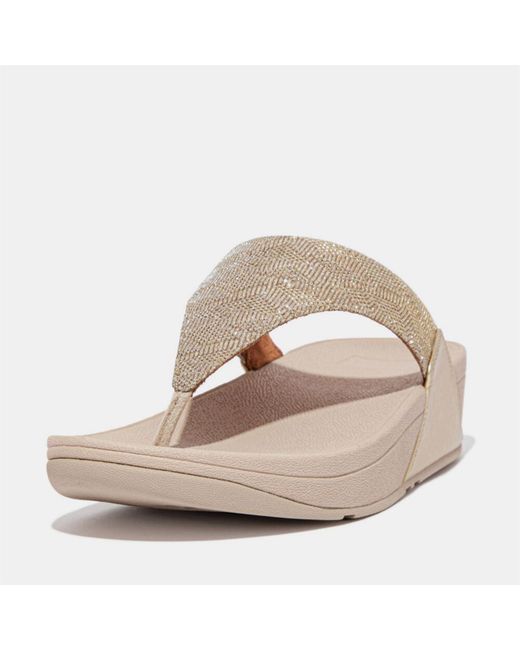 Fitflop Natural Fit Flop Glitz Toe Post Sandals