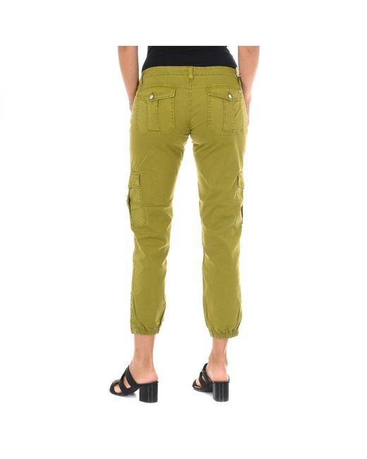 Met Green Long Trousers With Narrow Cut And Elastic Hems 70Dbf0646-R216