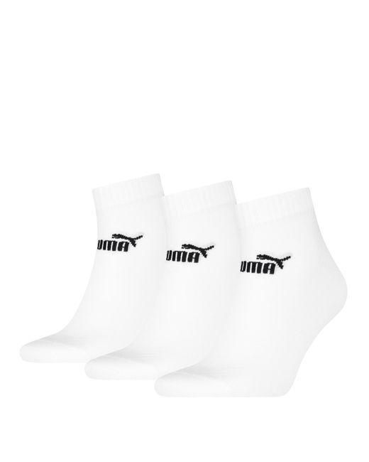 PUMA Kwart Enkelsokken Voor Volwassenen (pak Van 3) (wit) in het White