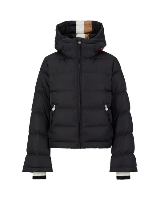 Boss Black Solid Patterned Zipped Pocket Ski Jacket