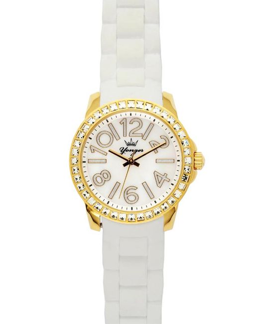 Yonger & Bresson Metallic And Bresson Bezel With Dial Watch Rubber