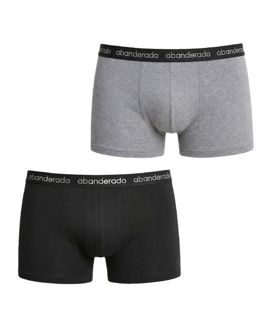 Abanderado Gray Pack Of 2 Elastic Cotton Boxers Aa596 for men