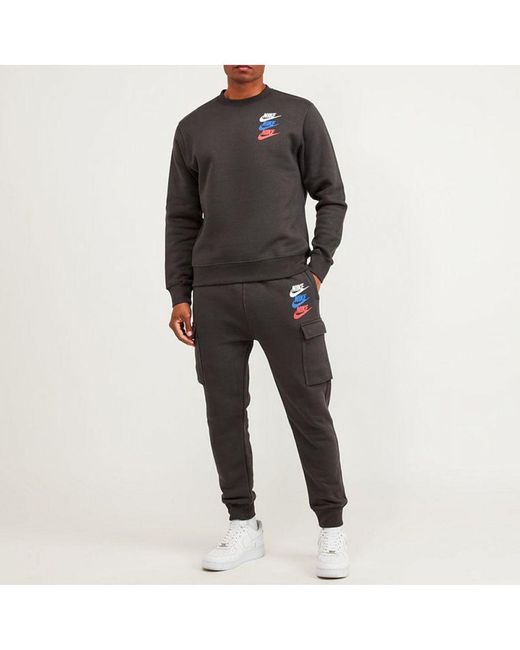Nike Gray Sportswear Standard Issue Tracksuit for men