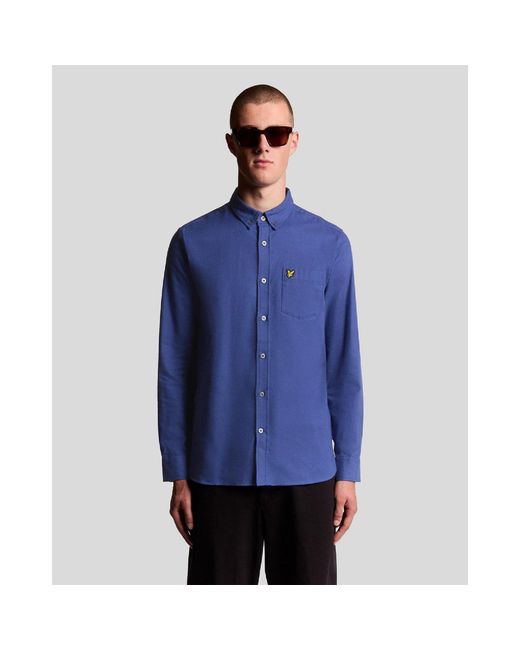 Lyle & Scott Blue And Flannel Shirt for men