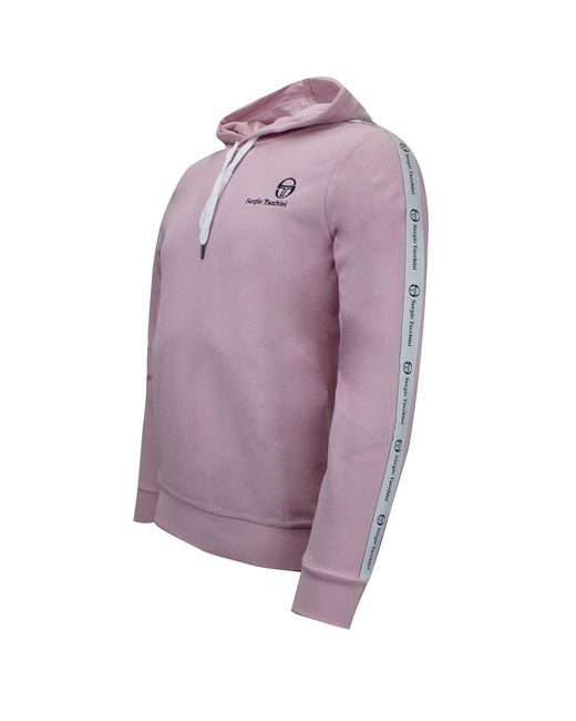 Sergio Tacchini Purple Long Sleeve Taped Devok Hoodie Cotton for men