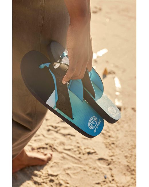 Mountain Warehouse Blue 'Jekyl' Flip Flops Lightweight Slip-On Sandals With Soft Padded Upper Straps for men