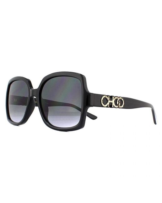 Jimmy Choo Black Ladies Classic Square Dark Gradient Sunglasses