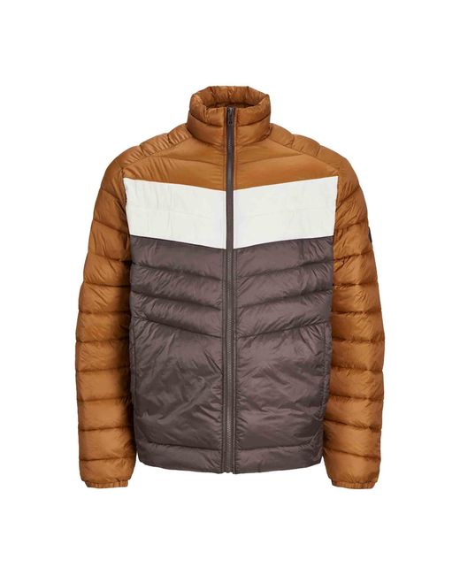 Jack & Jones Brown Puffer Jacket for men