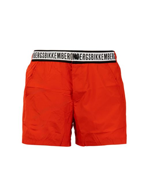 Bikkembergs Korte Boardshort Voor Met Knoop in het Red voor heren