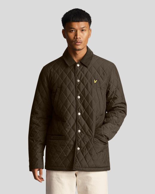 Lyle & Scott Brown Quilted Jacket for men