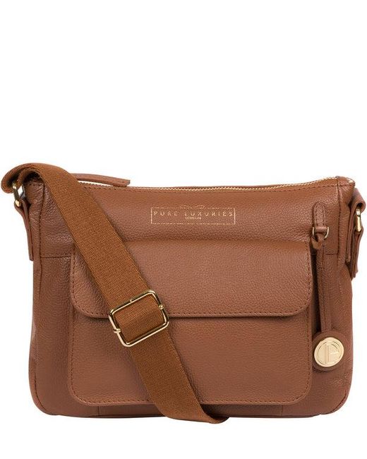 Pure Luxuries Brown 'Tindall' Leather Shoulder Bag