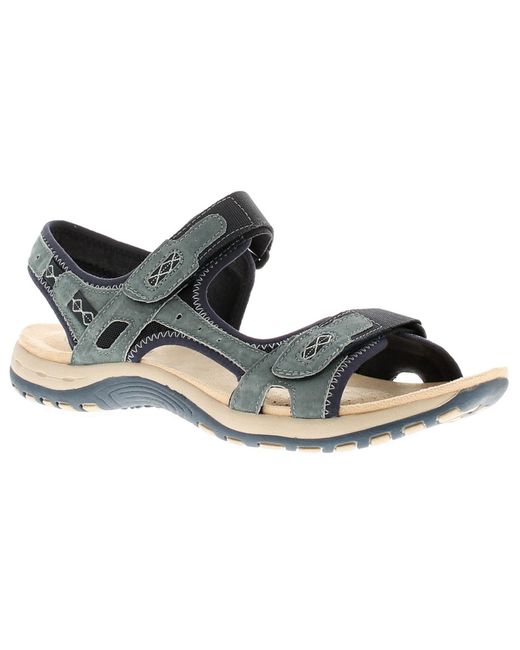 Free Spirit Black Sandals Walking Trekking Frisco Touch Fastening Textile