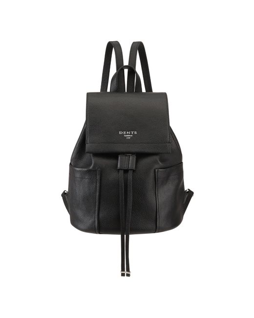 Dents Black Caldria Leather Backpack