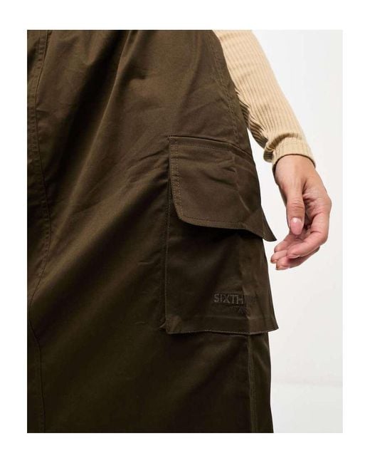 Sixth June Brown Cargo Maxi Skirt