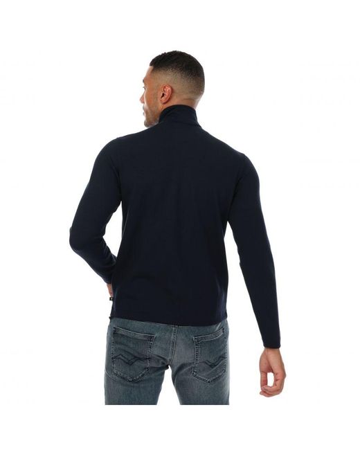 Ted Baker Blue Veller Slim Fit Half Zip Sweatshirt for men