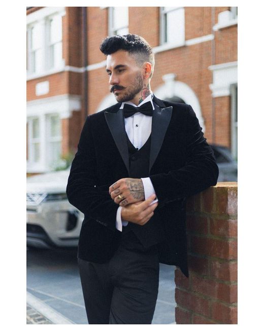 TruClothing Blue Velvet Dinner Tuxedo Suit Jacket Blazer for men
