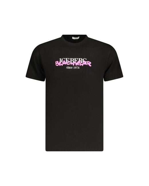 Iceberg Black Neon Cotton Men T for men