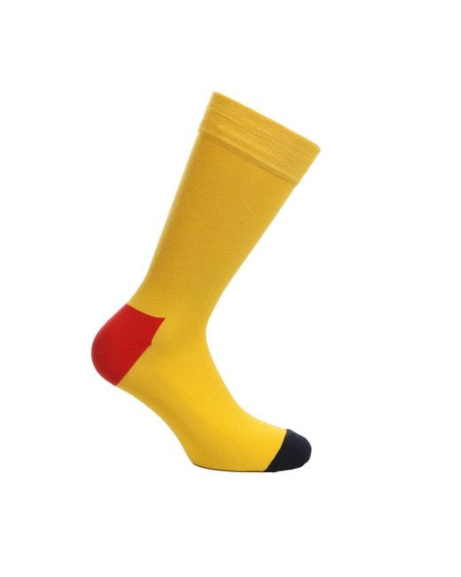 Happy Socks Yellow Embroidery Smiling for men