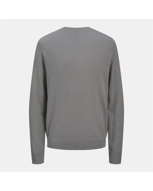 Jack & Jones Gray And Brooks Relaxed Fit Cashmere Blend Sweater Crew Sweatshirt for men