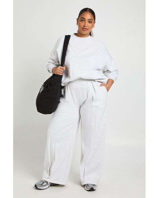 Boohoo White Plus Oversized Sweatshirt