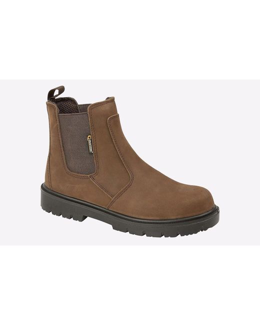 Grafters Brown San Diego Water Resistant Safety Boots for men