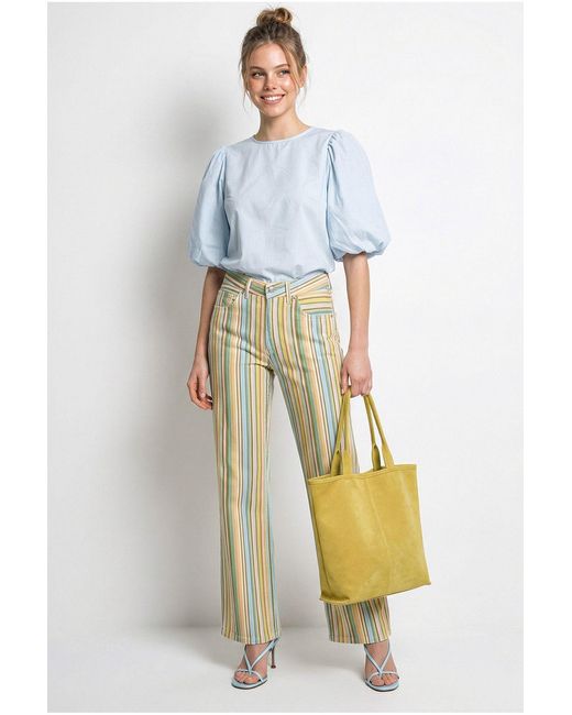 Bianco Lucci White Cotton Poplin Tie-Front Blouse
