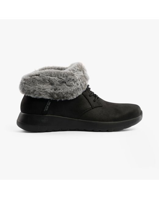 Skechers Black 144803/Bkgy Ankle Low Heeled Ankle Boots