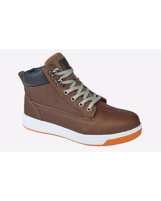 Grafters Brown Longwood Safety Trainer Boot for men