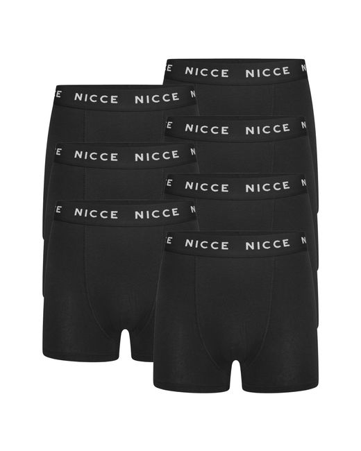 Nicce London Black 7 Pack Boxers Galeven for men