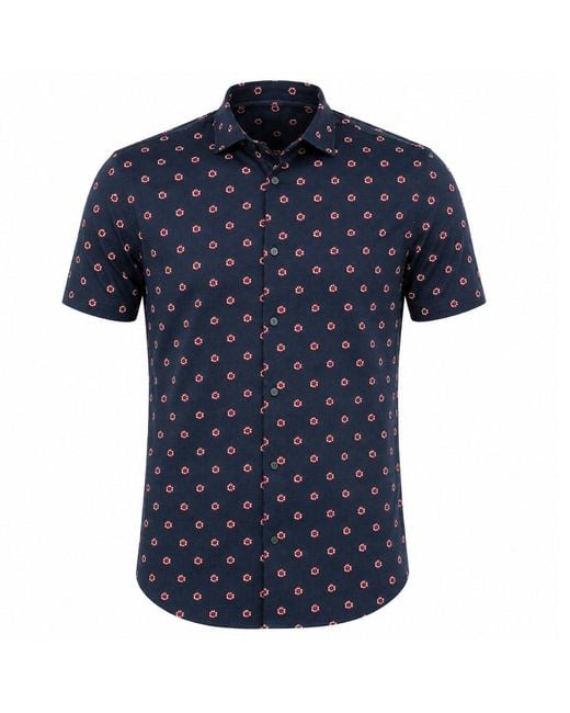 Ted Baker Blue Miksho Floral Shirt Cotton for men