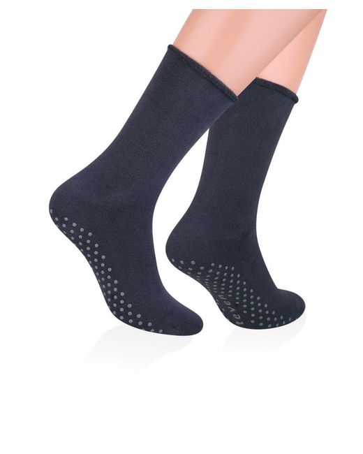 Steve Madden Blue Cotton Slipper Socks for men