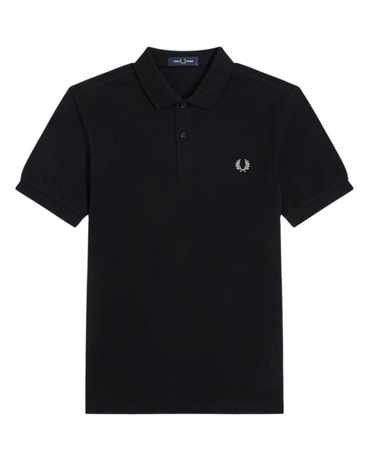Fred Perry Black M6000 Plain Polo Shirt Cotton for men