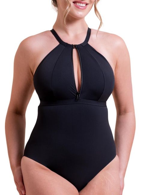Curvy Kate Black Zip Tide Non-Wired Multiway Swimsuit