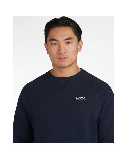 Barbour Blue International Essential Crew Sweatshirt for men