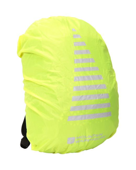 Mountain Warehouse Yellow Iso-Vis Rucksack Rain Cover Waterproof Reflective Camping Backpack Protector