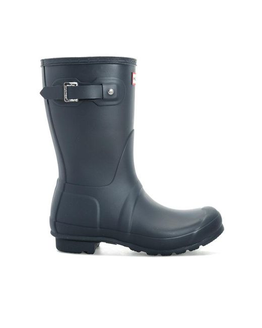Hunter Blue Original Short Wellington Boots