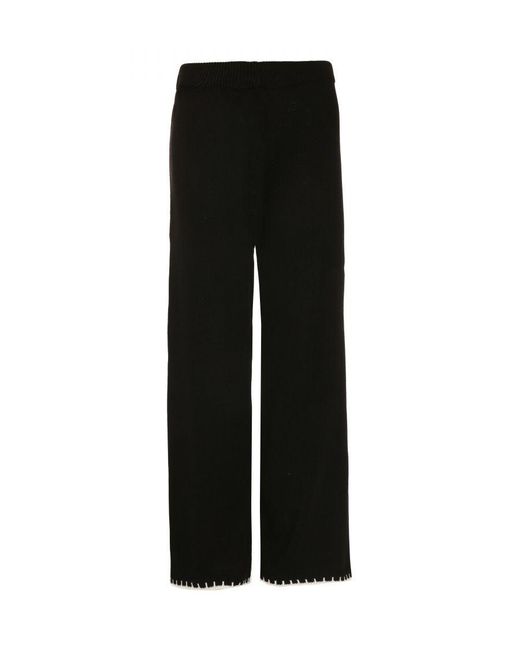 Quiz Black Knit Contrast Stich Trousers